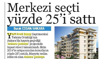 Merkezi seçti %25'i sattı - Hürriyet Ankara